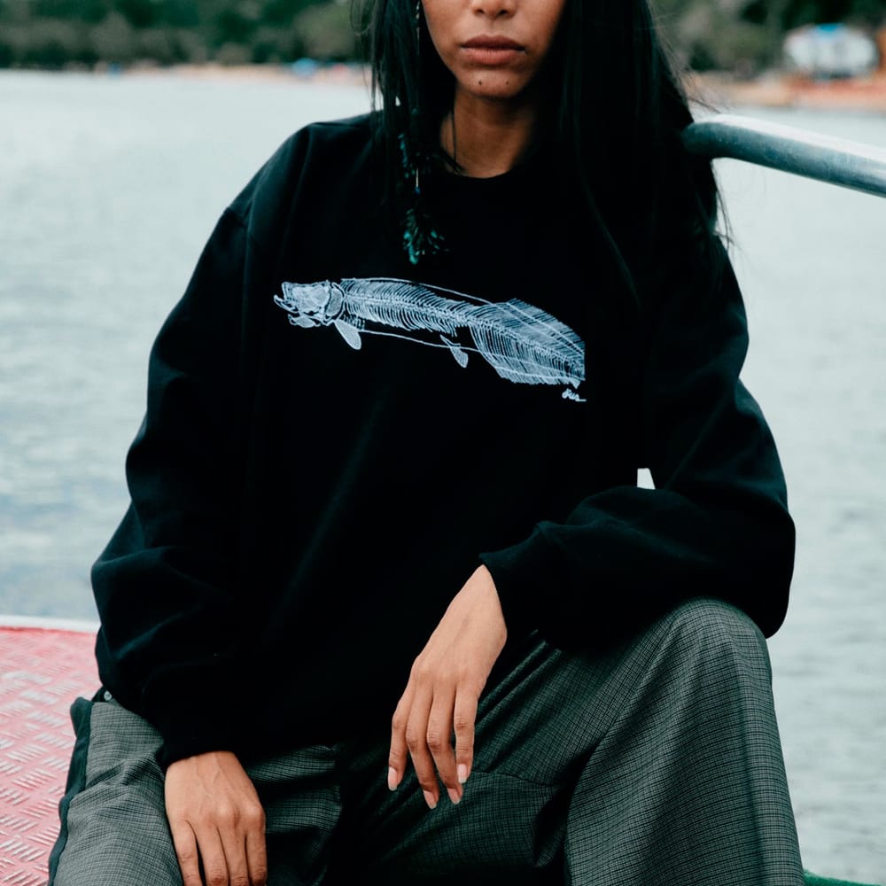 MOLETOM CREWNECK ÖUS ESQUELETO PRETO