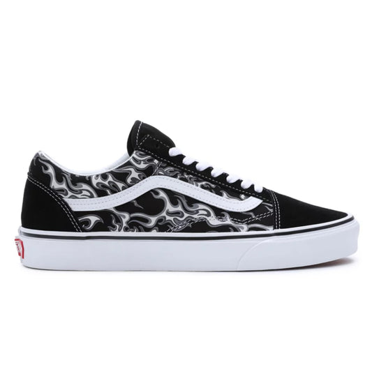 TÊNIS VANS OLD SKOOL FLAME SKULL BLK/WHT