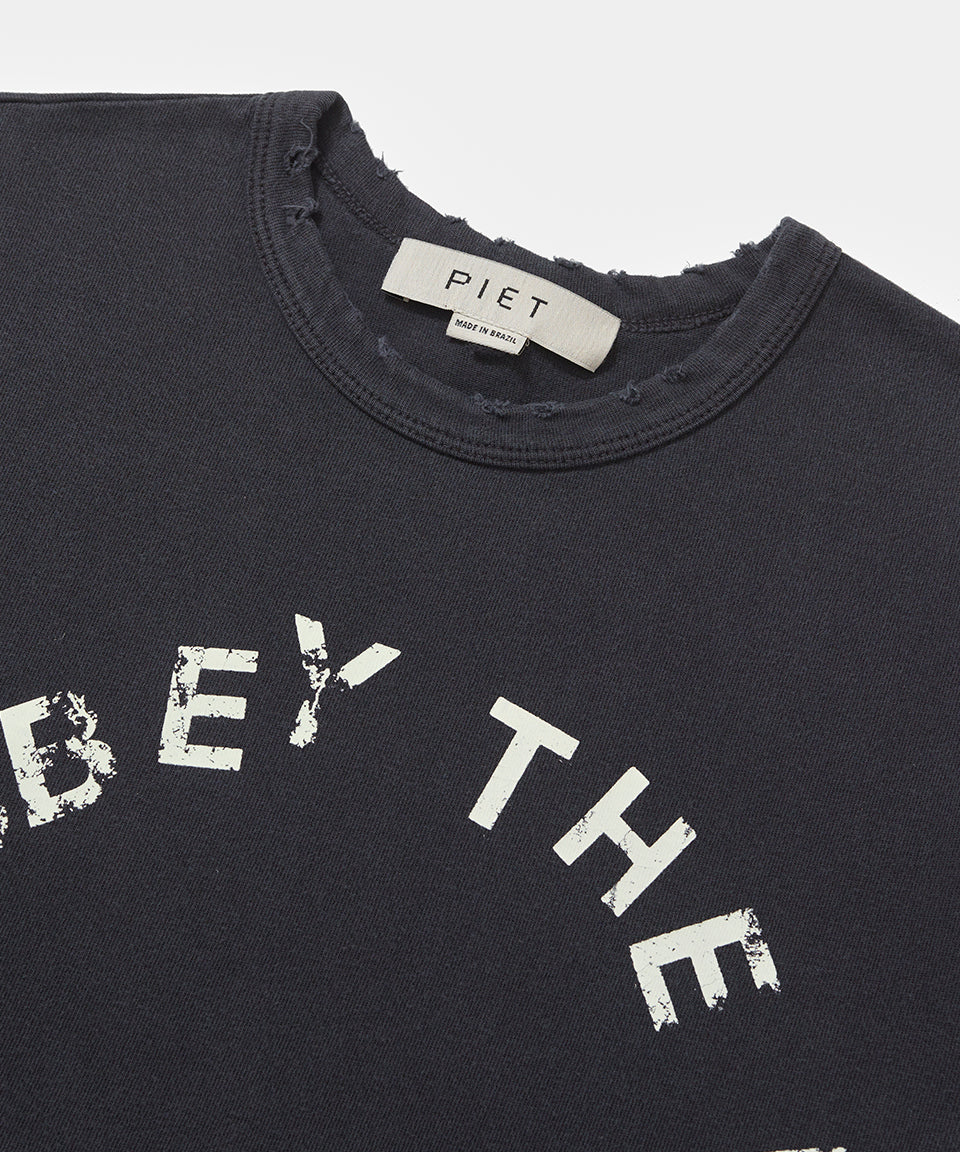 CAMISETA PIET I OBEY FITTED VINTAGE BLACK
