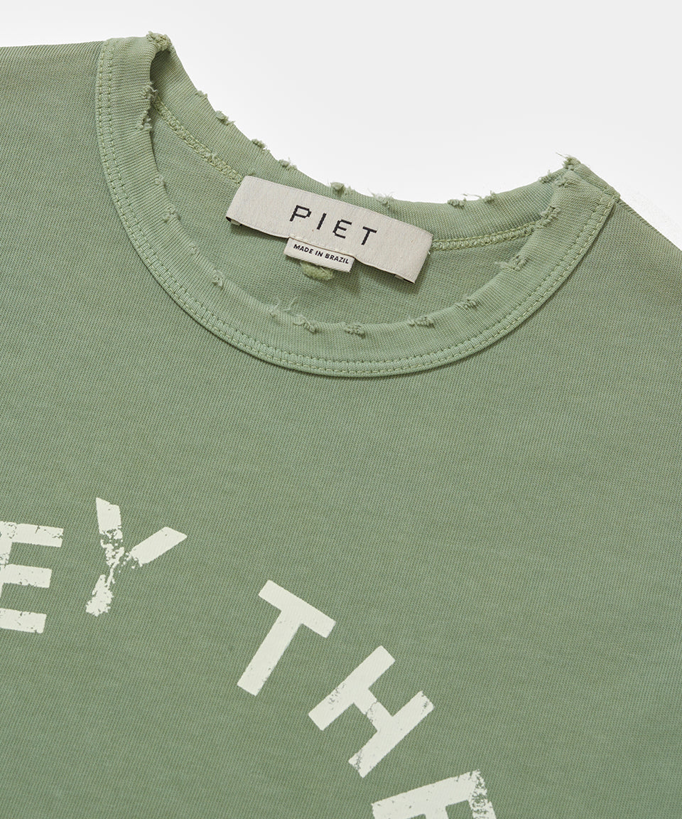 CAMISETA PIET I OBEY FITTED LIGHT OLIVE