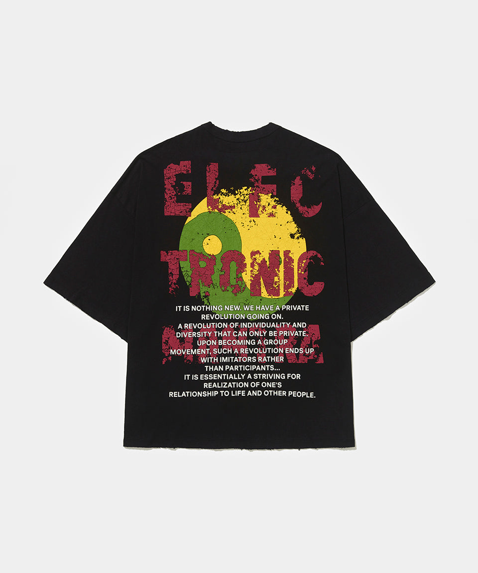 CAMISETA PIET ELETRONIC MANTRA BLACK