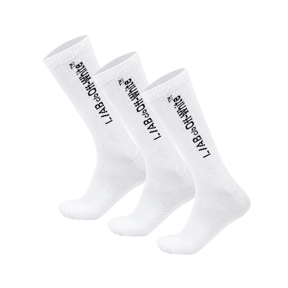 Pack Meia Off-White L/AB Horizontal Mid Calf White - frente