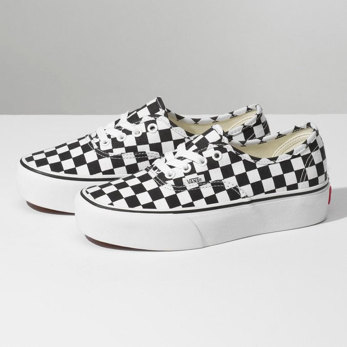 TÊNIS VANS AUTHENTIC PLATFORM CHECKERBOARD/TRUE WHITE