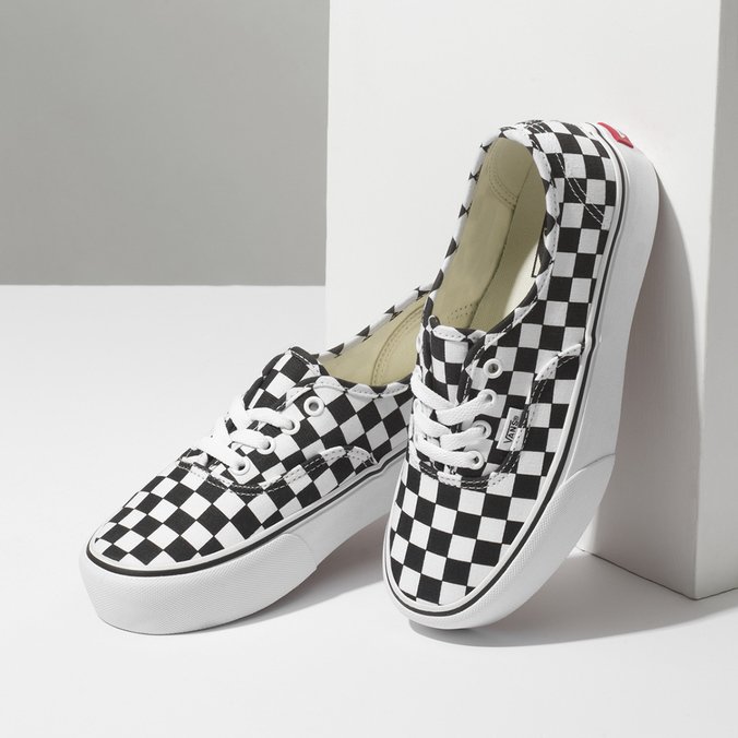 TÊNIS VANS AUTHENTIC PLATFORM CHECKERBOARD/TRUE WHITE