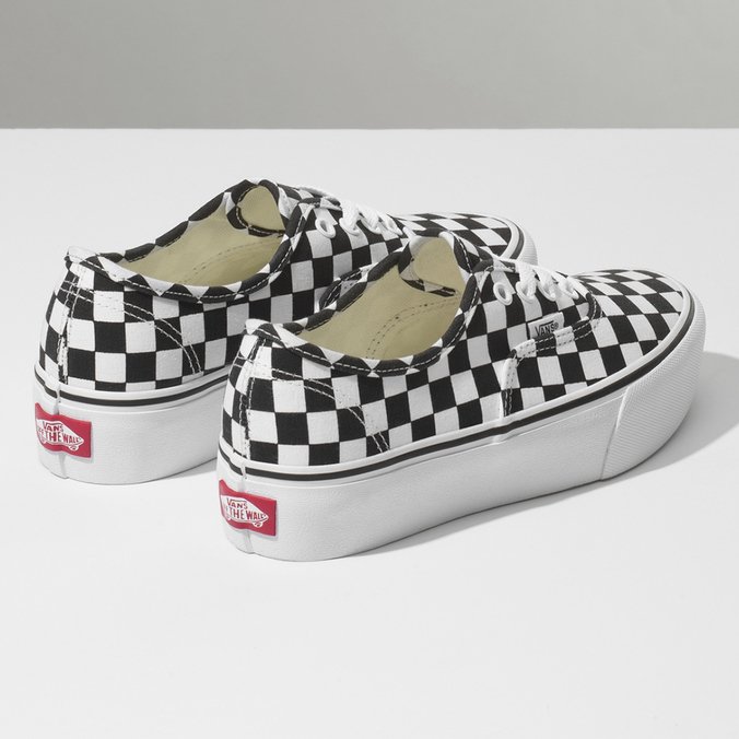 TÊNIS VANS AUTHENTIC PLATFORM CHECKERBOARD/TRUE WHITE