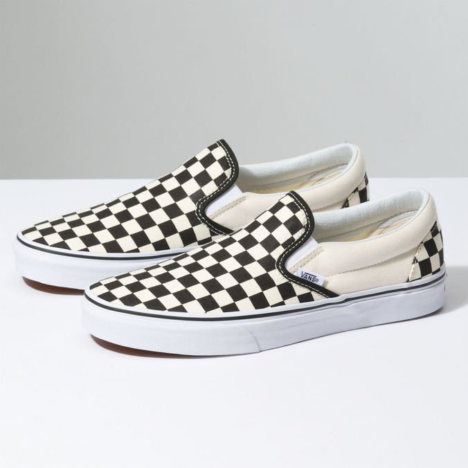 TÊNIS VANS SLIP ON CHECKERBOARD BLACK/WHITE