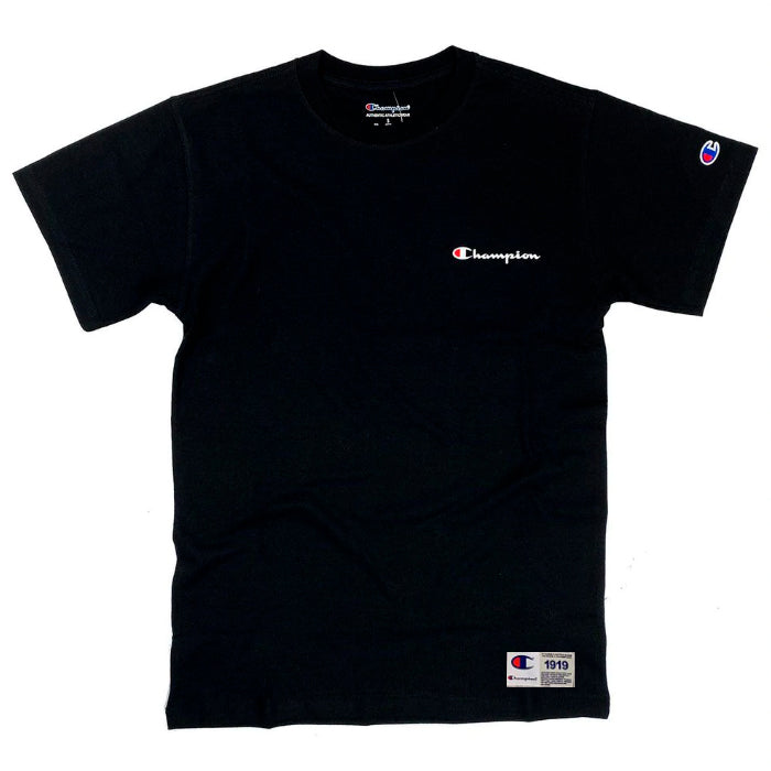 CAMISETA CHAMPION MINI SCRIPT EMBROIDERY LOGO BLACK