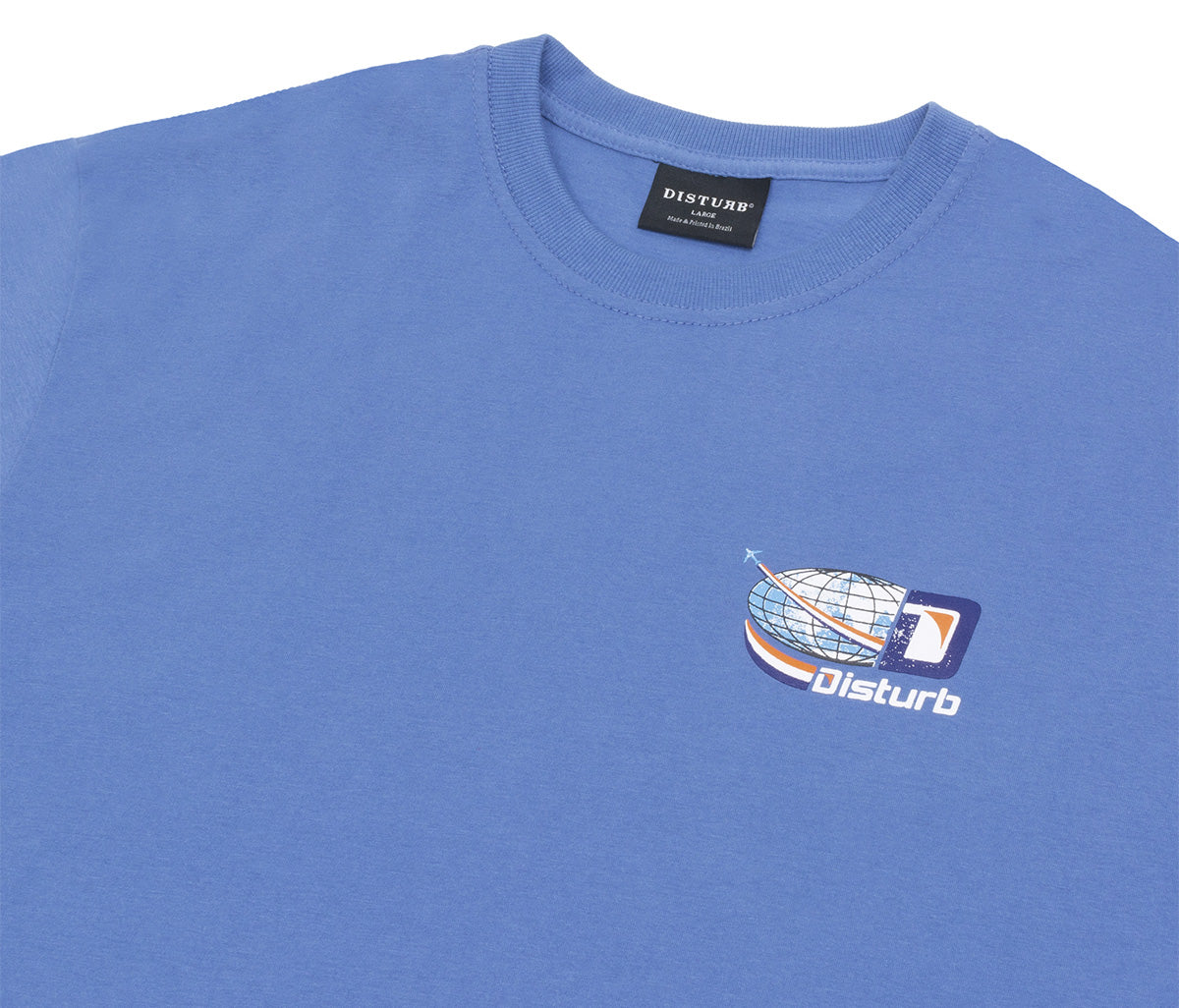 CAMISETA DISTURB TRAVEL STAMP BLUE