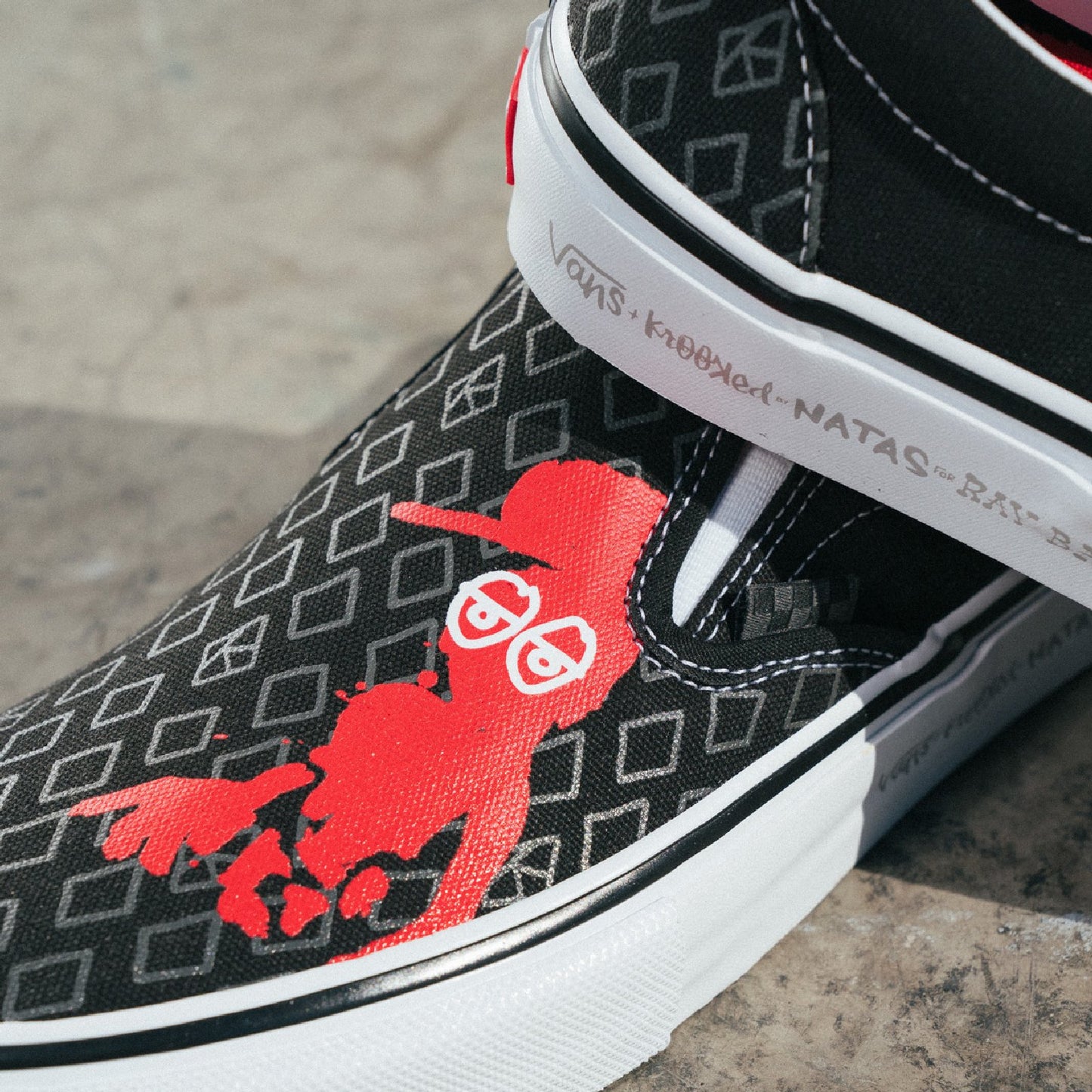 TÊNIS VANS SLIP ON KROOKED BY NATAS FOR RAY BLACK