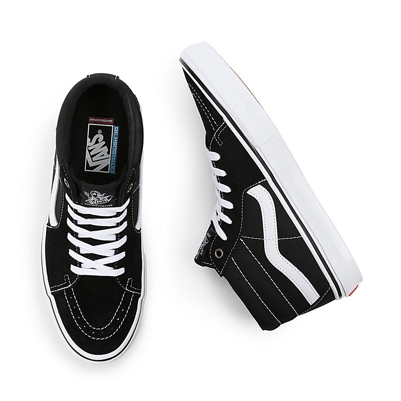 TÊNIS VANS SK8-MID GROSSO BLACK/WHITE