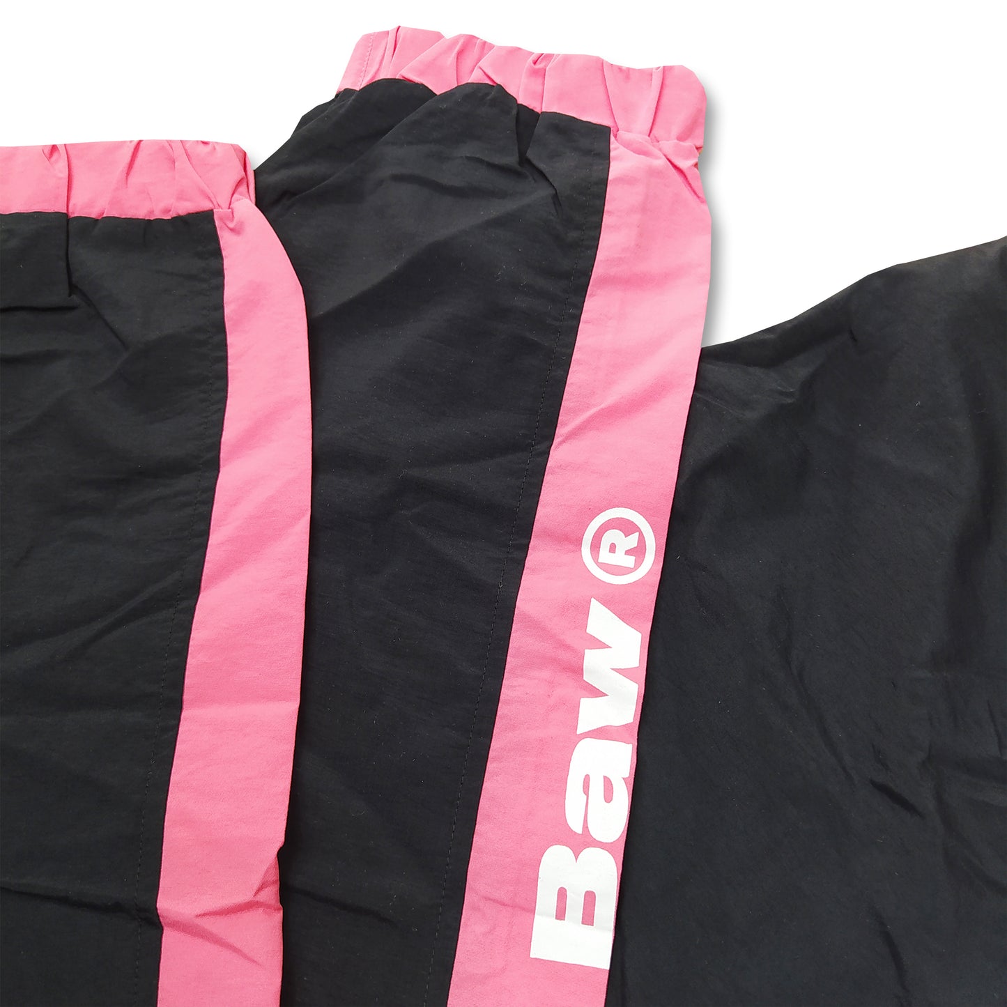 CALÇA BAW TRACK SIDE PRETO/PINK NEO