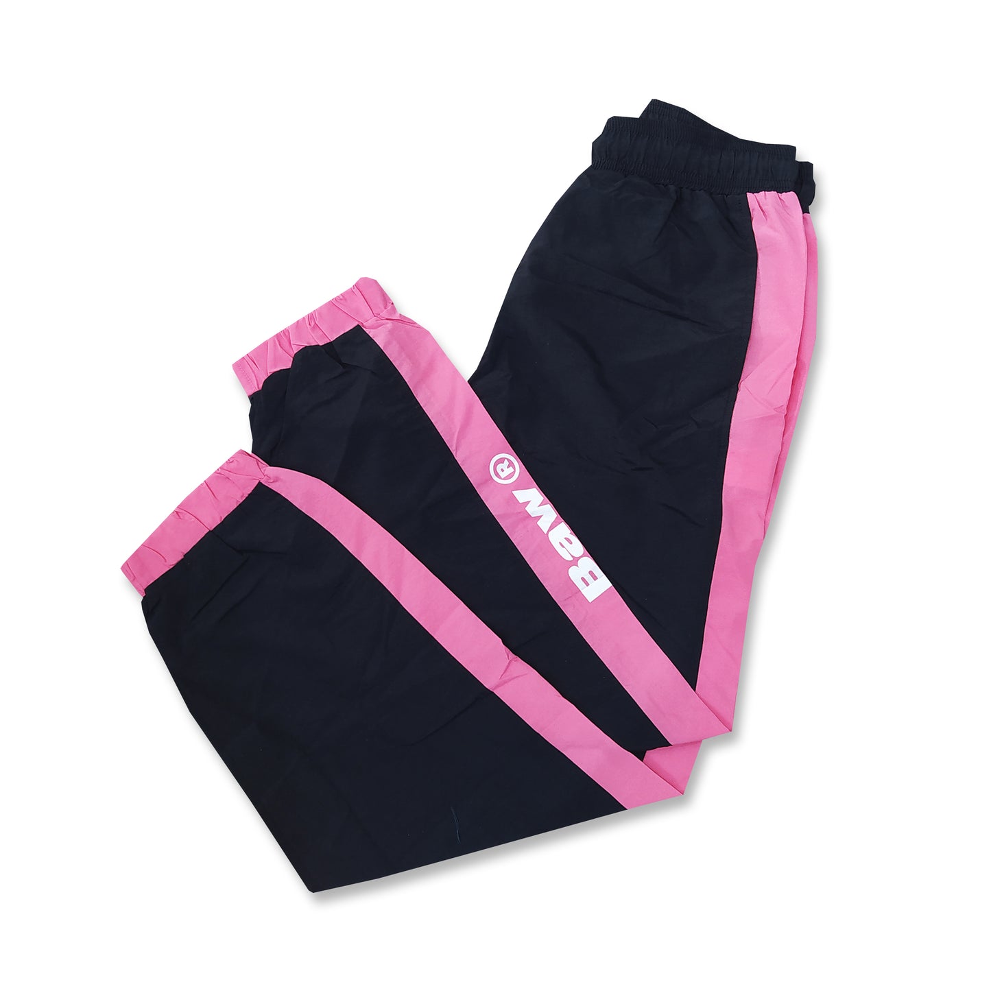 CALÇA BAW TRACK SIDE PRETO/PINK NEO