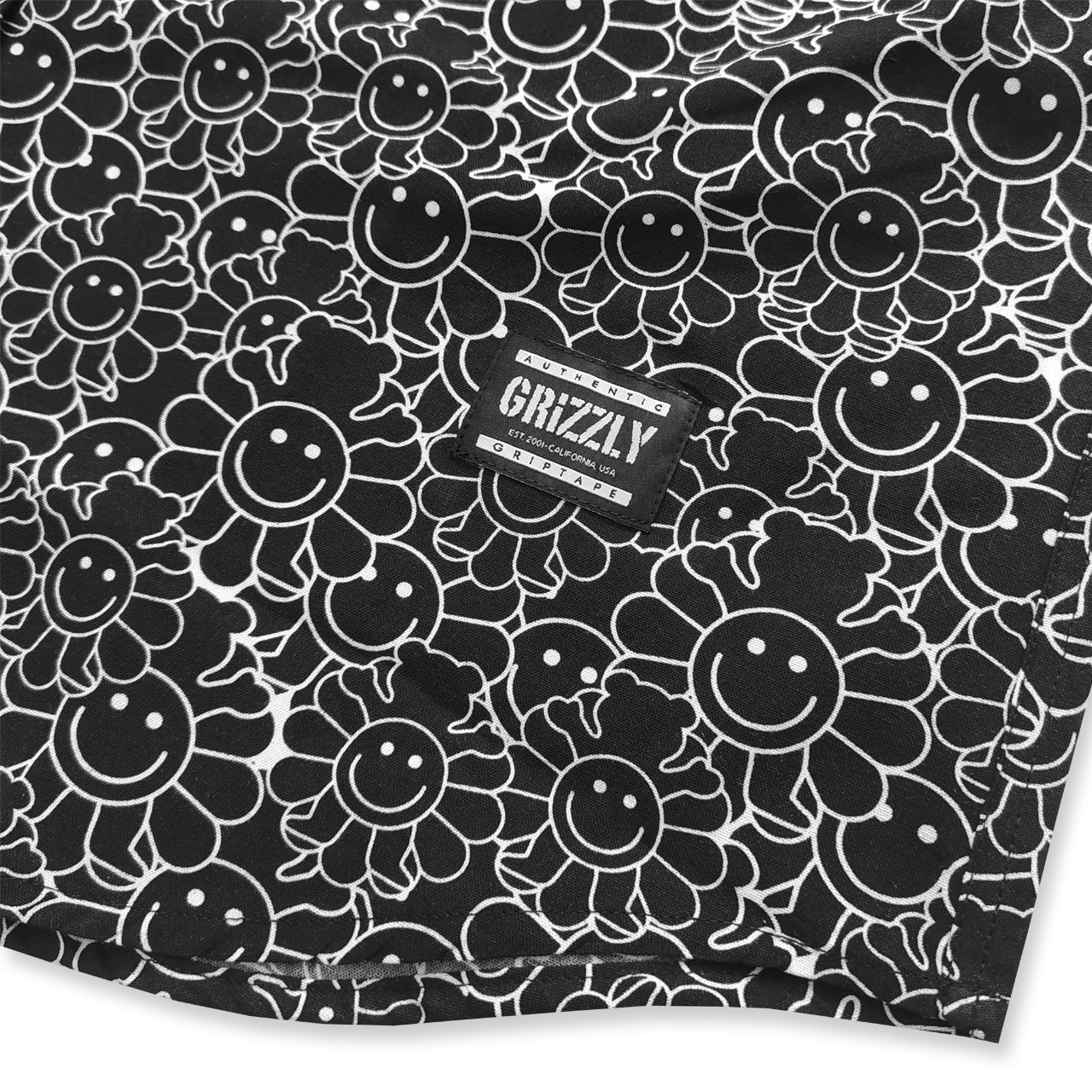 CAMISA GRIZZLY SMILING FLOWER BLACK