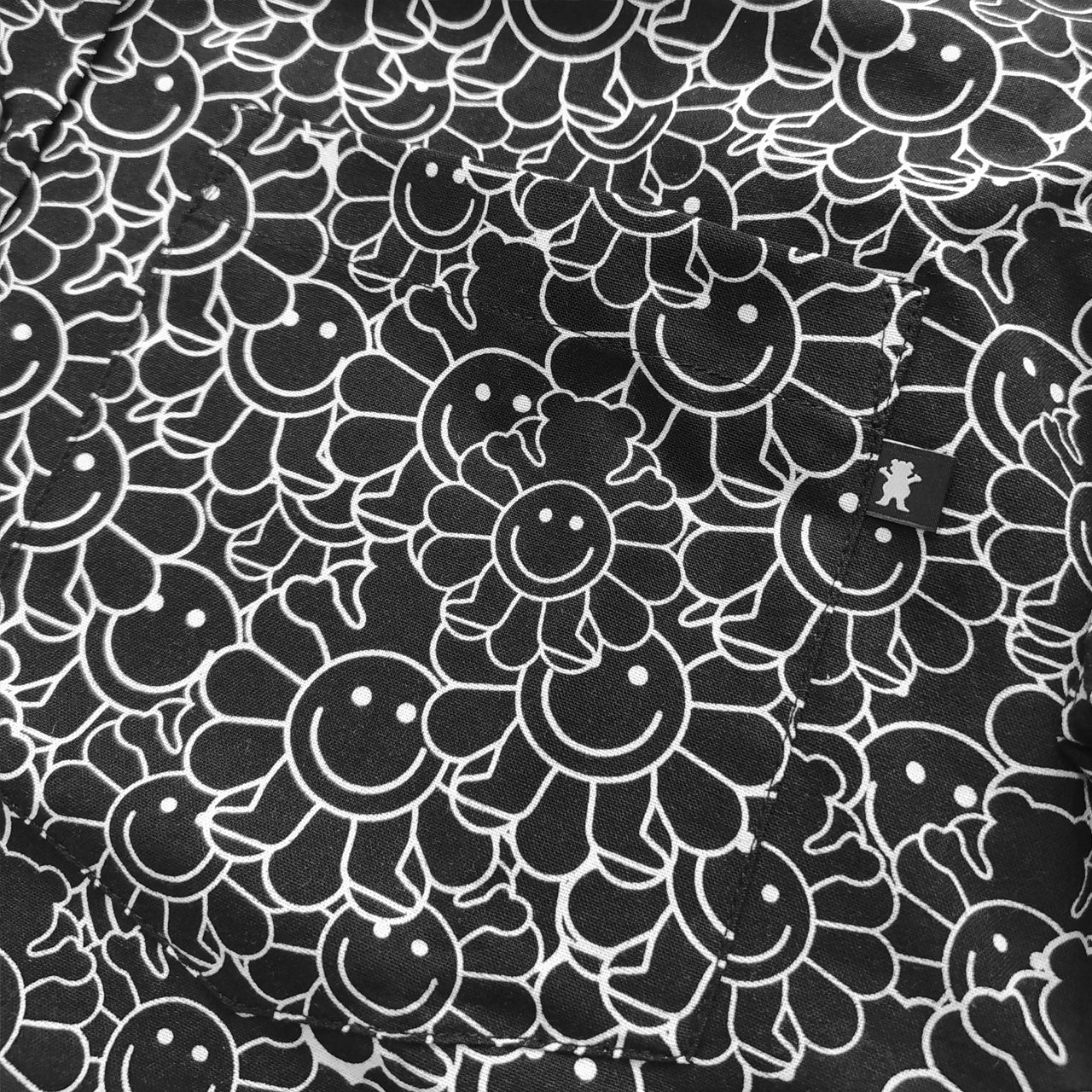 CAMISA GRIZZLY SMILING FLOWER BLACK