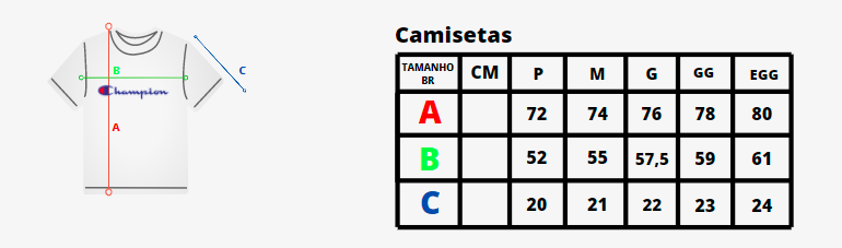 CAMISETA CHAMPION C LOGO EMBROIDERY BLACK