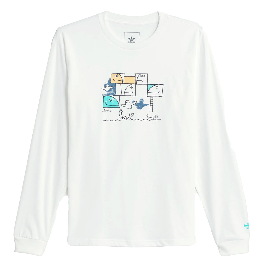 CAMISETA MANGA LONGA ADIDAS G SHMOO WHITE