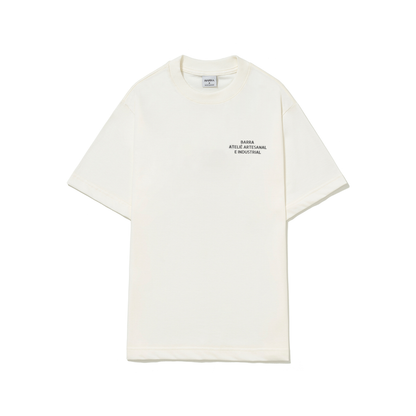 CAMISETA BARRA CREW ATELIE ESTENCIL OFF WHITE