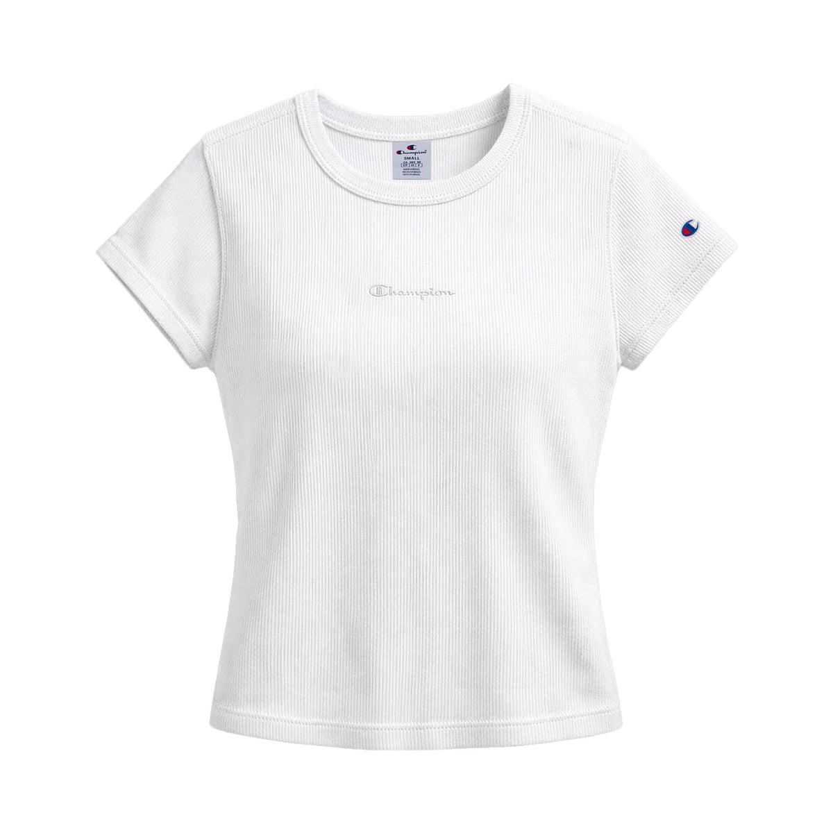 BABY TEE CHAMPION MINI SCRIPT LOGO EMB OFF WHITE - foto 1