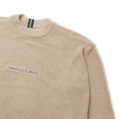 JACQUARD SWEATER CLASS "AMERICA LATINA" CREAM