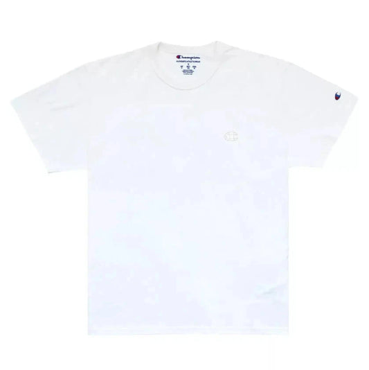 CAMISETA CHAMPION ATH BASIC C EMBROIDERY LOGO TST OFF WHITE