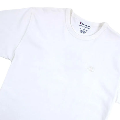 CAMISETA CHAMPION ATH BASIC C EMBROIDERY LOGO TST OFF WHITE