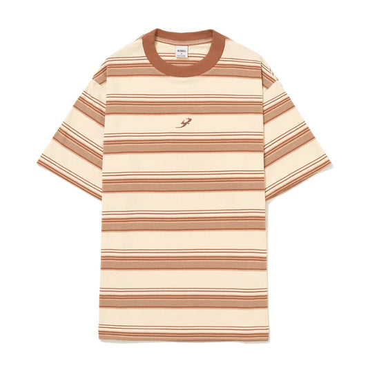 CAMISETA BARRA CREW B GARÇA LISTRADA BEGE MARROM