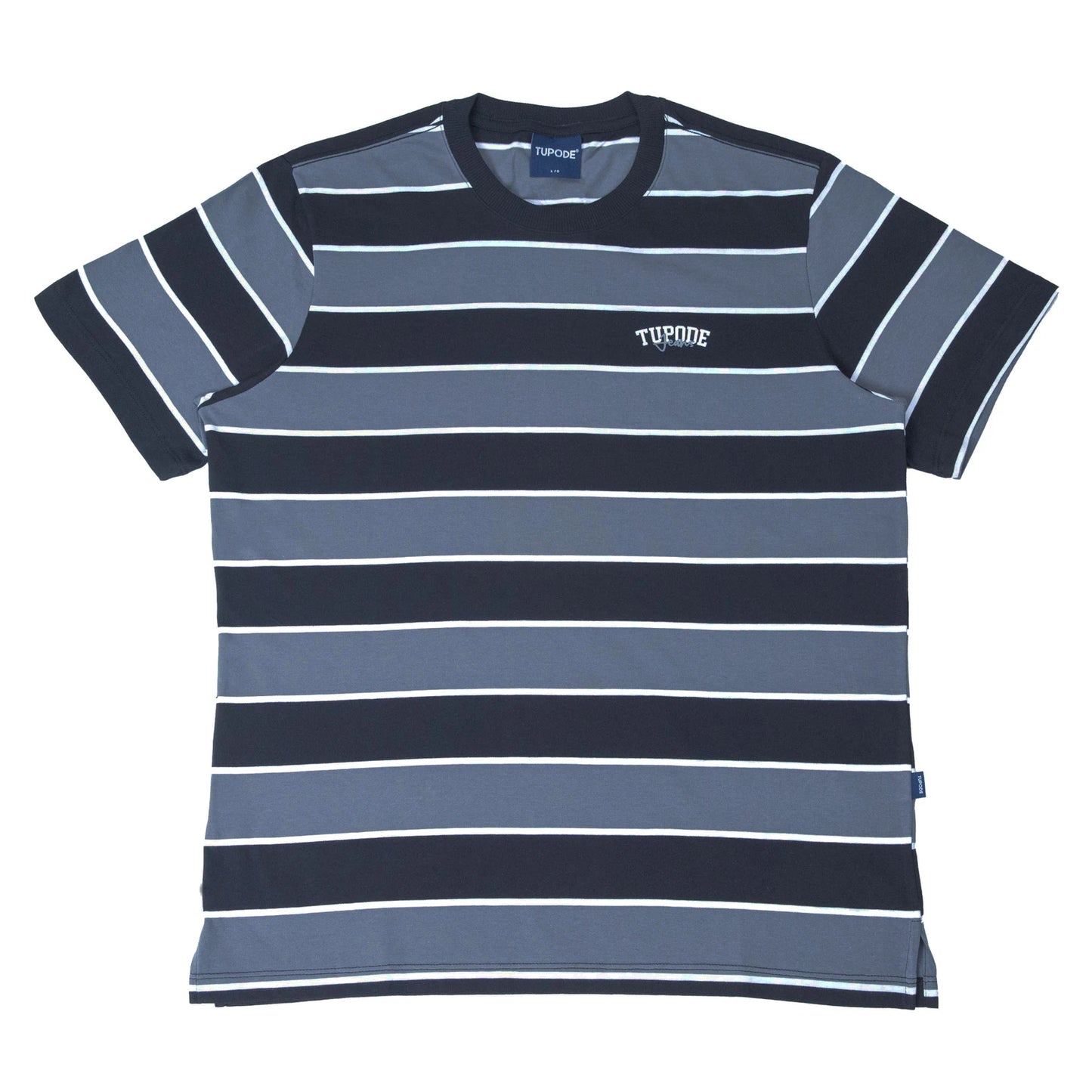CAMISETA TUPODE LISTRADA JEANS SCH PRETO CINZA