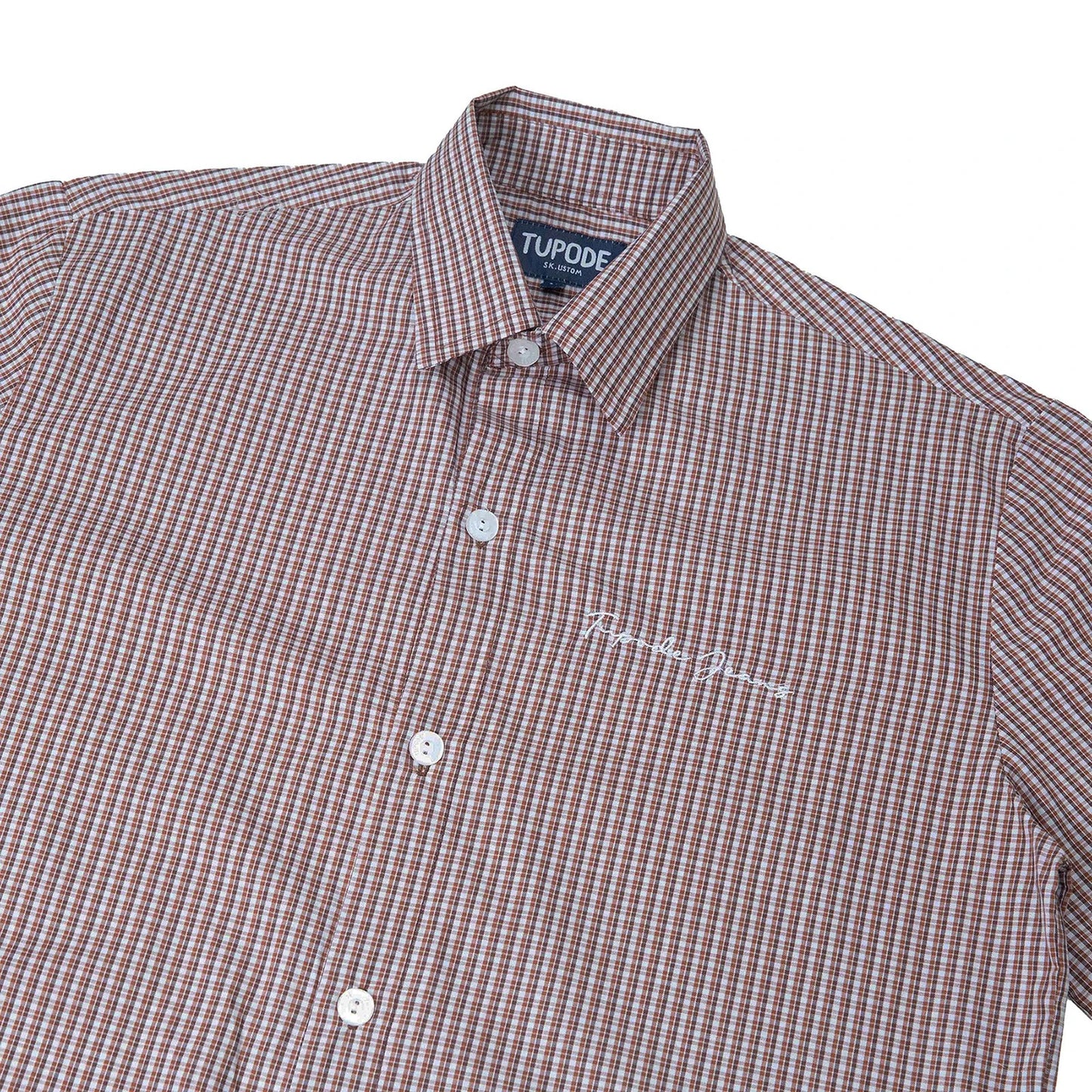 CAMISA TUPODE XADZ SAN MARROM MANGA CURTA
