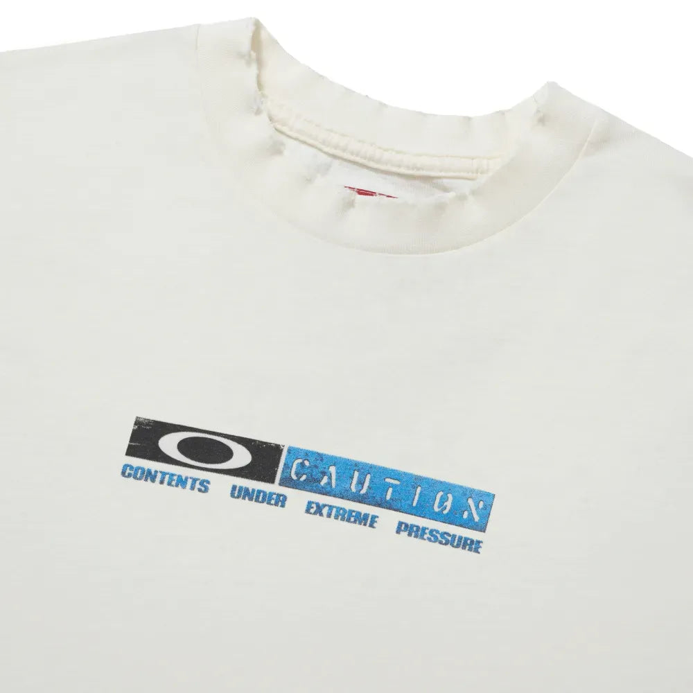 CAMISETA PIET X OAKLEY CAUTION RIPPED BONE WHITE