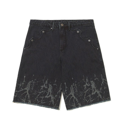 BERMUDA JEANS BARRA RAIZES PRETA