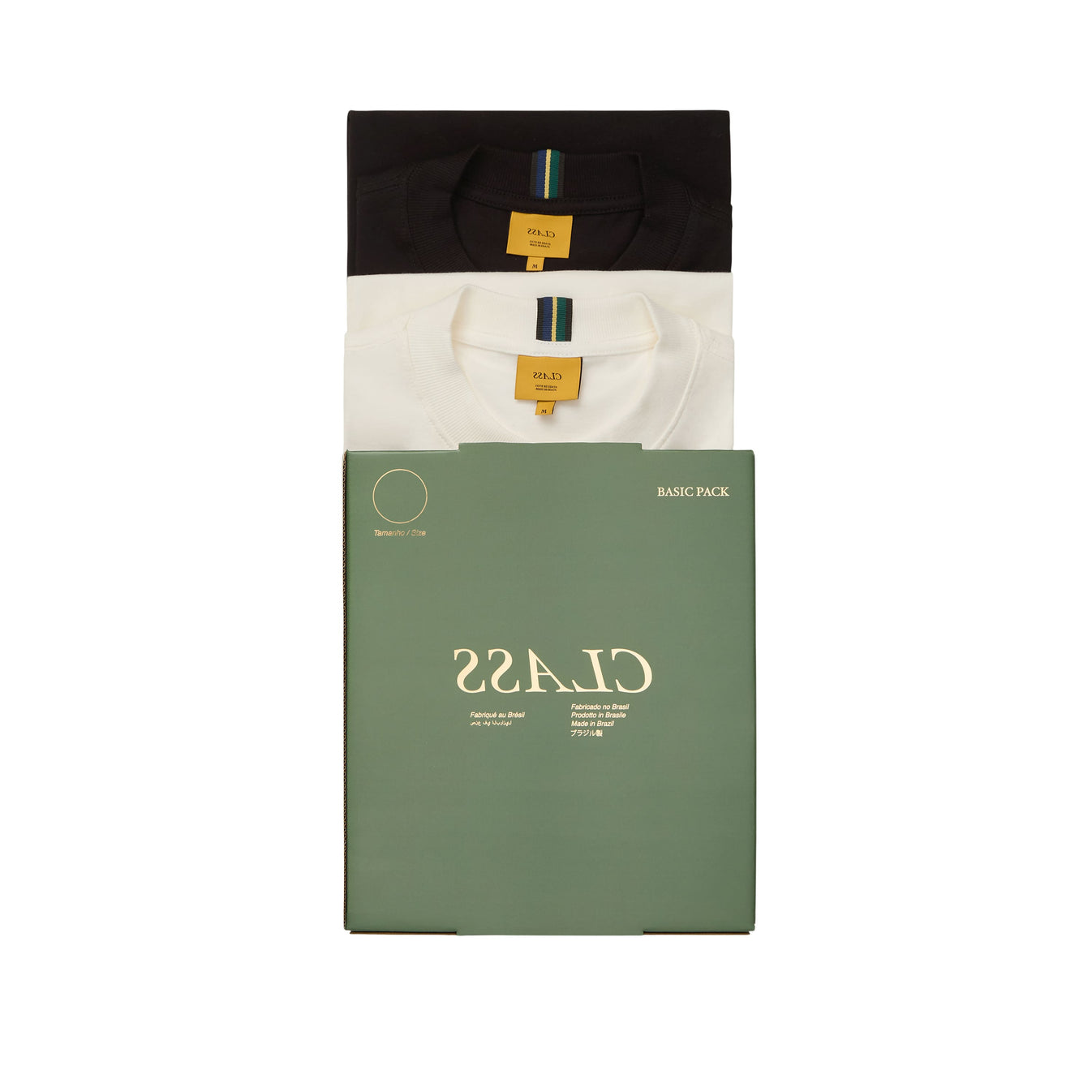 CAMISETA CLASS BASIC PACK BLACK/OFF-WHITE