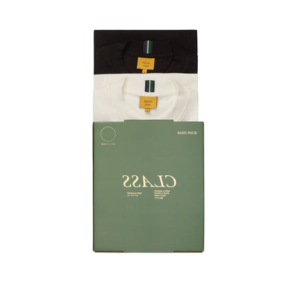 CAMISETA CLASS BASIC PACK BLACK/OFF-WHITE