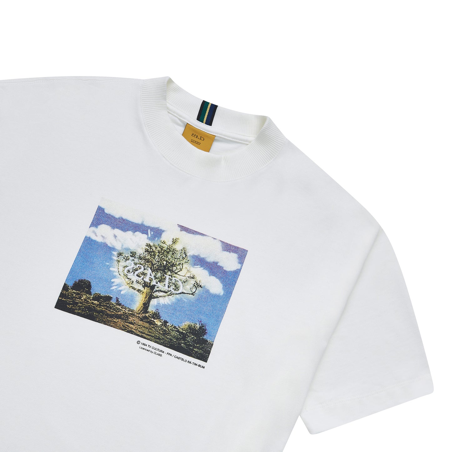 CAMISETA PREMIUM CLASS x CASTELO RA-TIM-BUM ARVORE OFF-WHITE
