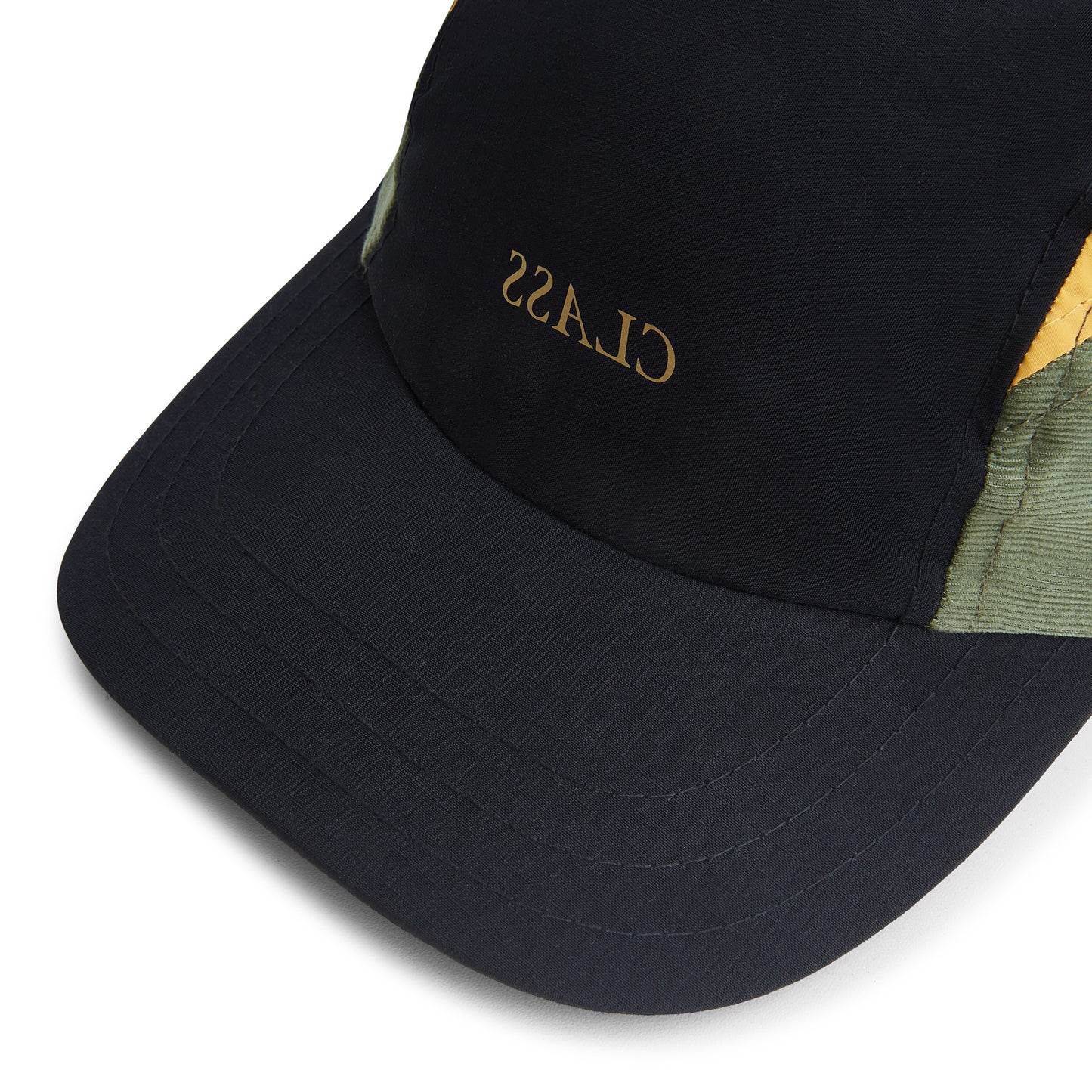 BONÉ CLASS 3 PANEL HAT INVERSO BLACK/GREEN/MOSTARD