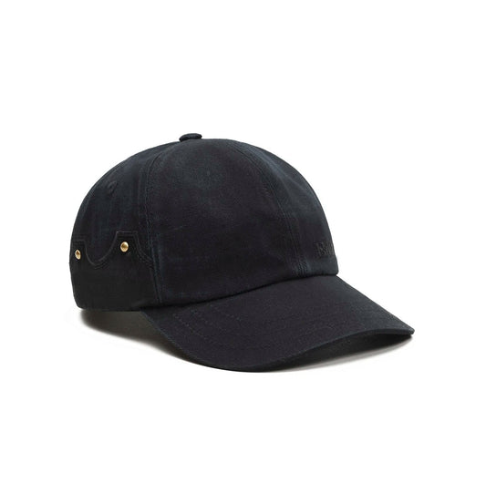 BONÉ BARRA CREW SIX PANEL LOGO PRETO ESTONADO