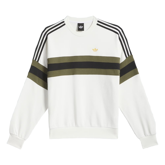 MOLETOM ADIDAS OG CREW CORE WHITE/OLIVE/BLACK