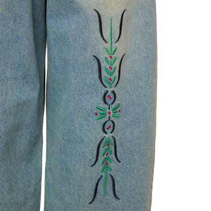 CLASS STONE WASHED BAGGY PANTS RABIOLA BLUE