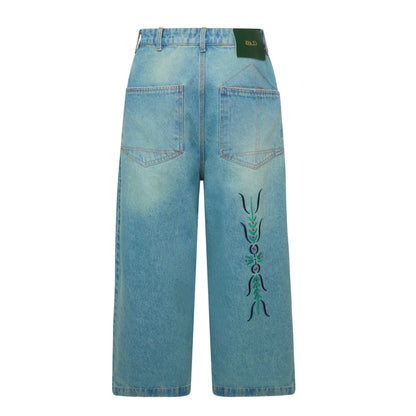 CLASS STONE WASHED BAGGY PANTS RABIOLA BLUE
