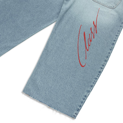 CALÇA JEANS CLASS WIDE SERIGRAPHY BLUE