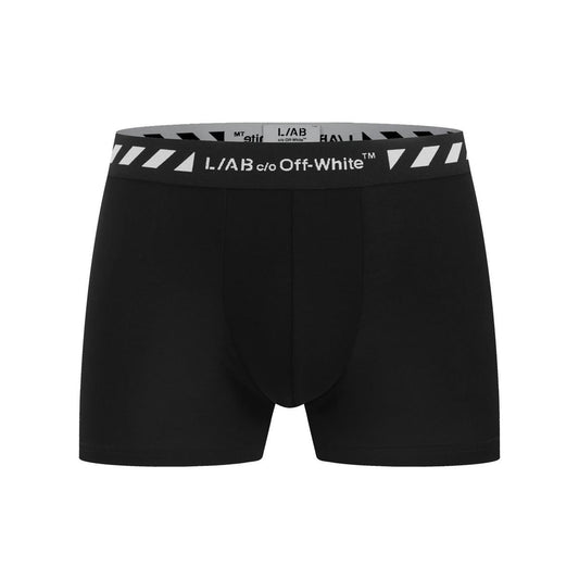PACK CUECA OFF-WHITE L/AB DIAGS TRUNK 3 POL. BLACK