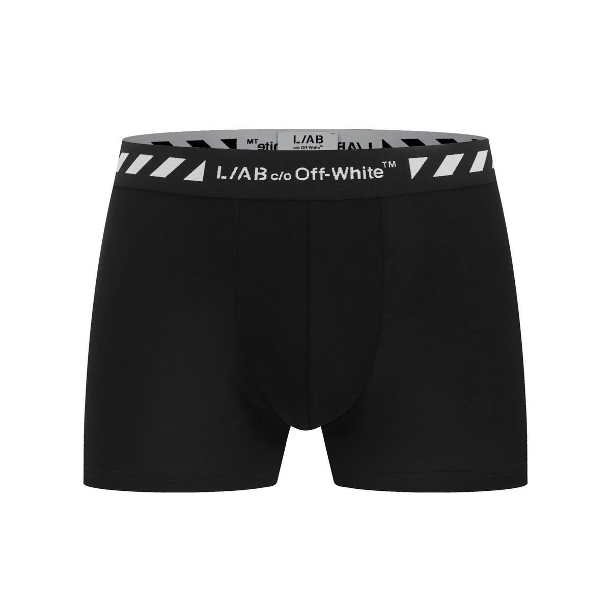 PACK CUECA OFF-WHITE L/AB DIAGS BOXER 6 POL. COM ABERTURA BLACK