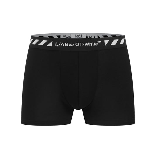 PACK CUECA OFF-WHITE L/AB DIAGS BOXER 6 POL. COM ABERTURA BLACK