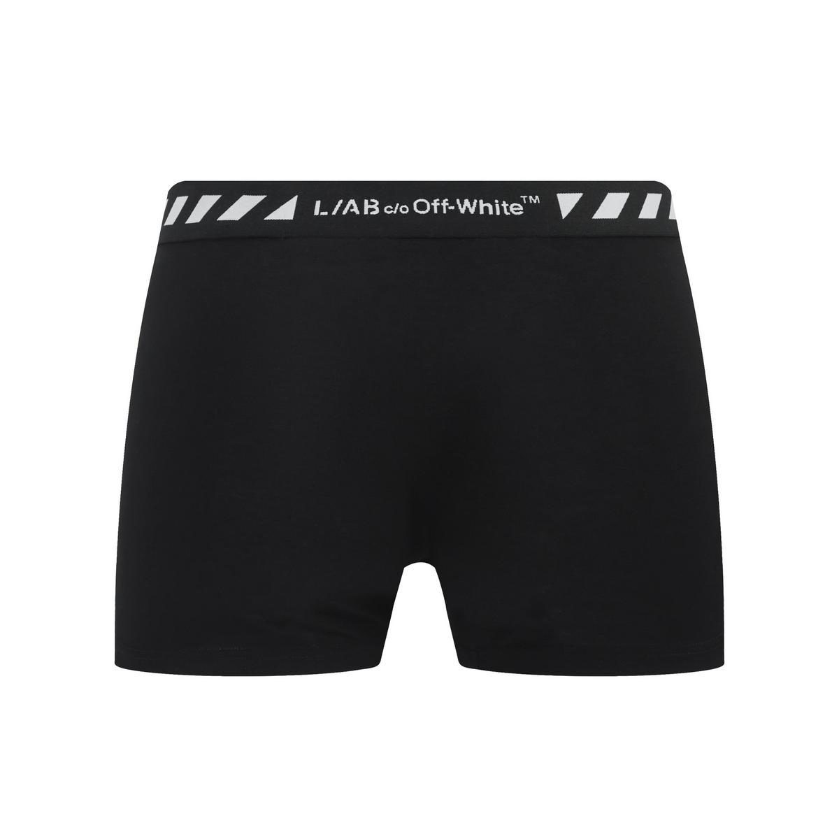 PACK CUECA OFF-WHITE L/AB DIAGS BOXER 6 POL. COM ABERTURA BLACK