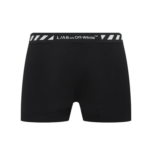 PACK CUECA OFF-WHITE L/AB DIAGS BOXER 6 POL. COM ABERTURA BLACK