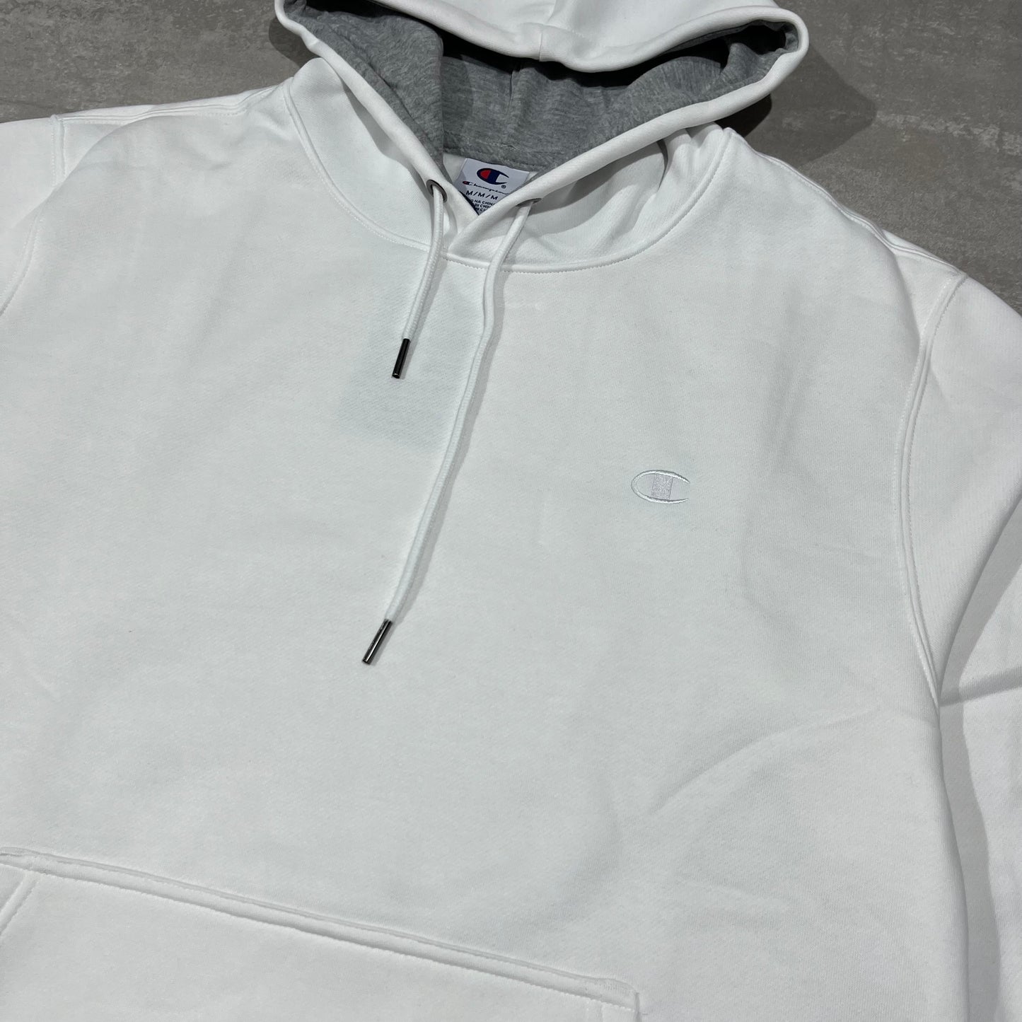 MOLETOM CHAMPION HOODIE ATHLETIC C LOGO OFF WHITE