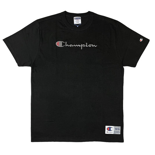 CAMISETA CHAMPION HERITAGE SCRIPT 30 MET BLACK/GRAFITE