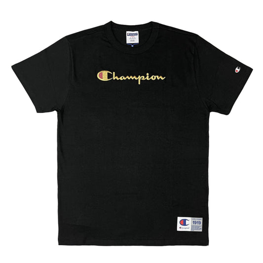 CAMISETA CHAMPION HERITAGE SCRIPT 30 MET BLACK/GOLD