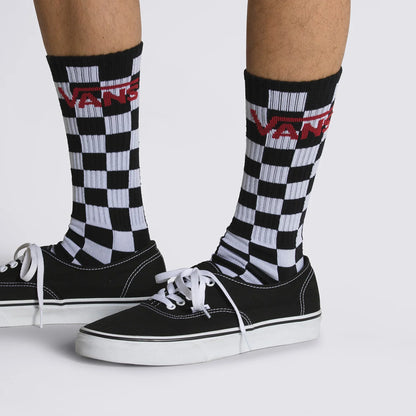 PACK MEIA VANS CLASSIC CREW BLACK CHECKERBOARD