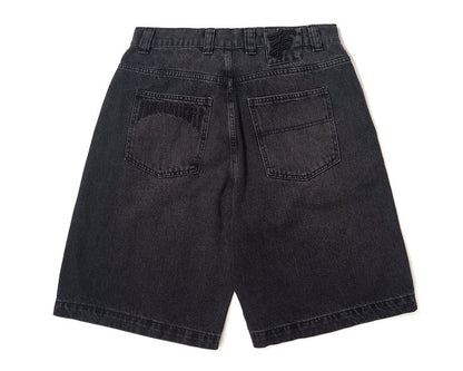 BERMUDA TROPICALIENTS JEANS BLACK WATER PRETO DESBOTADO
