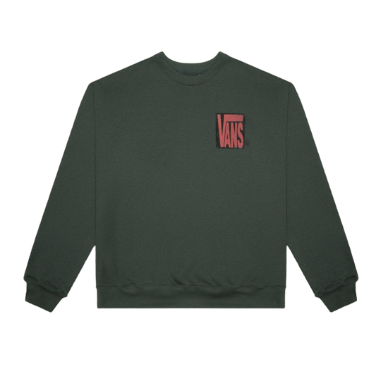 MOLETOM VANS STRETCH STACK CRACKLE MYSTIC MOSS